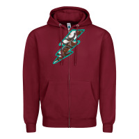 Burgundy Horseshoe Lightning Zipper Hoodie - Bettercallsaul