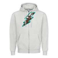 Dove Grey Horseshoe Lightning Zipper Hoodie - Bettercallsaul