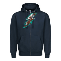 Navy Horseshoe Lightning Zipper Hoodie - Bettercallsaul