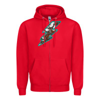 Red Horseshoe Lightning Zipper Hoodie - Bettercallsaul