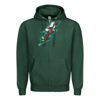 Sports Green Horseshoe Lightning Zipper Hoodie - Bettercallsaul