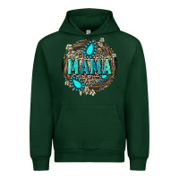 Forest Green Mama with gemstone leopard Mother's Day Urban Hoodie - FaDigitalArtStudio