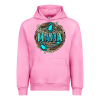 Fuchsia Pink Mama with gemstone leopard Mother's Day Urban Hoodie - FaDigitalArtStudio