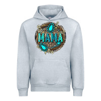 Heather Grey Mama with gemstone leopard Mother's Day Urban Hoodie - FaDigitalArtStudio