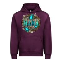 Mauve Wine Mama with gemstone leopard Mother's Day Urban Hoodie - FaDigitalArtStudio