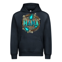 Navy Mama with gemstone leopard Mother's Day Urban Hoodie - FaDigitalArtStudio