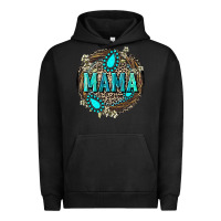 Pigment Black Mama with gemstone leopard Mother's Day Urban Hoodie - FaDigitalArtStudio