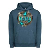 Pigment Midnight Navy Mama with gemstone leopard Mother's Day Urban Hoodie - FaDigitalArtStudio