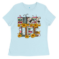 Baby Blue nurse life Ladies Tee - FaDigitalArtStudio