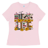 Bubblegum Pink nurse life Ladies Tee - FaDigitalArtStudio