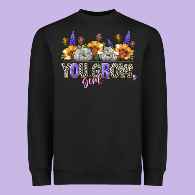 You Grow Girl Heavyweight Sweatshirt Designed By Nancycooperartshop