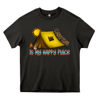 Asphalt camping is my happy place Heavy Core Tee - CowhideDigitalArt