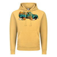 Vintage Mustard pumpkin farm truck no background Vintage Hoodie - Jasminsmagicworld
