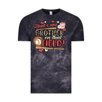 Cloud Black that's my brother on that field  baseball Vintage Tee - MaliasSmallBusiness