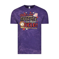 Cloud Purple that's my brother on that field  baseball Vintage Tee - MaliasSmallBusiness