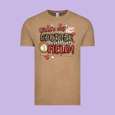 That's My Brother On That Field  Baseball Vintage Tee Designed By Maliassmallbusiness