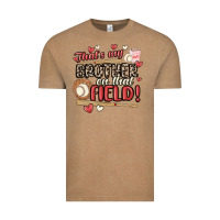 Vintage Coffee that's my brother on that field  baseball Vintage Tee - MaliasSmallBusiness
