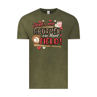 Vintage Olive that's my brother on that field  baseball Vintage Tee - MaliasSmallBusiness