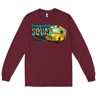 Burgundy transportation squad Long Sleeve Tee - NancyCooperArtShop