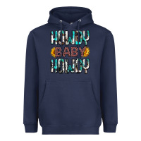 Navy Western Howdy Baby Howdy Heavyweight Hoodie - HowdyJamesFarm