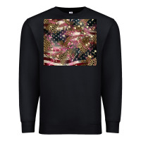 Black American flag leopard pinktumbler Premium Sweatshirt - HowdyJamesFarm