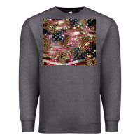 Charcoal Heather American flag leopard pinktumbler Premium Sweatshirt - HowdyJamesFarm