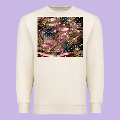 American Flag Leopard Pinktumbler Premium Sweatshirt Designed By Howdyjamesfarm
