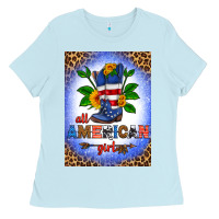 Baby Blue all american girl air freshener Ladies Tee - HRA Design Shop