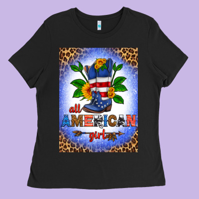 All American Girl Air Freshener Ladies Tee Designed By Hra Design Shop
