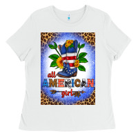 White all american girl air freshener Ladies Tee - HRA Design Shop