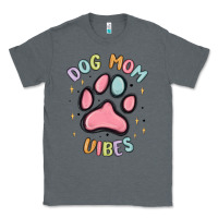 Charcoal Heather dog mom vibes Classic Tee - MaliasSmallBusiness