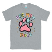Heather Grey dog mom vibes Classic Tee - MaliasSmallBusiness