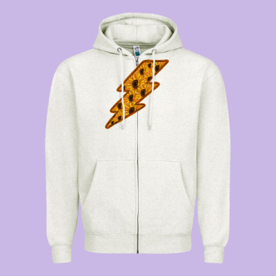 Sunflower Lightning Zipper Hoodie Designed By Bettercallsaul