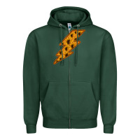 Sports Green Sunflower Lightning Zipper Hoodie - Bettercallsaul