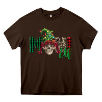 Chocolate Brown girl mini elf skull Heavy Core Tee - FaDigitalArtStudio