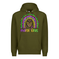 Army Green mardi gras rainbow Premium Hoodie - JahusDesignShop