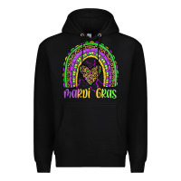 Black mardi gras rainbow Premium Hoodie - JahusDesignShop