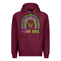 Burgundy mardi gras rainbow Premium Hoodie - JahusDesignShop