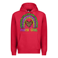 Cardinal mardi gras rainbow Premium Hoodie - JahusDesignShop