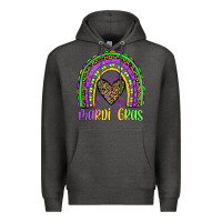 Charcoal Heather mardi gras rainbow Premium Hoodie - JahusDesignShop