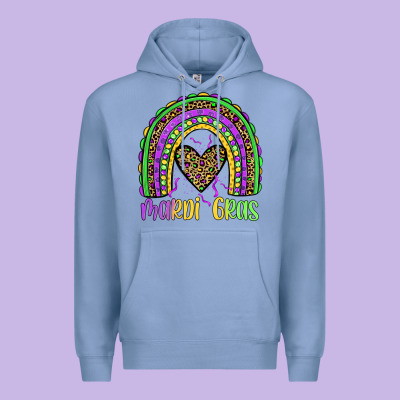 Mardi Gras Rainbow Premium Hoodie Designed By Jahusdesignshop
