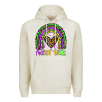 Oatmeal Heather mardi gras rainbow Premium Hoodie - JahusDesignShop