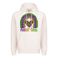 Pale Pink mardi gras rainbow Premium Hoodie - JahusDesignShop