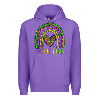 Purple mardi gras rainbow Premium Hoodie - JahusDesignShop