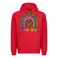 Red mardi gras rainbow Premium Hoodie - JahusDesignShop