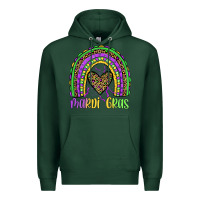 Sports Green mardi gras rainbow Premium Hoodie - JahusDesignShop