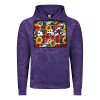 Cloud Purple cowhide sunflowers candy canes Vintage Hoodie - Jasminsmagicworld