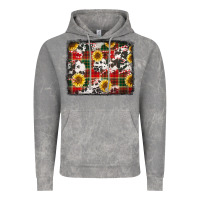 Cloud Rock cowhide sunflowers candy canes Vintage Hoodie - Jasminsmagicworld