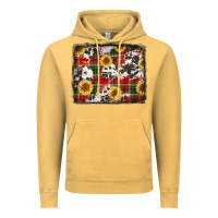 Vintage Mustard cowhide sunflowers candy canes Vintage Hoodie - Jasminsmagicworld