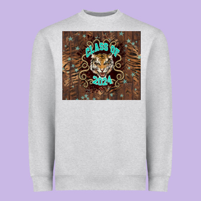 Class Of 2024 Tiger Heavyweight Sweatshirt Designed By Nancycooperartshop